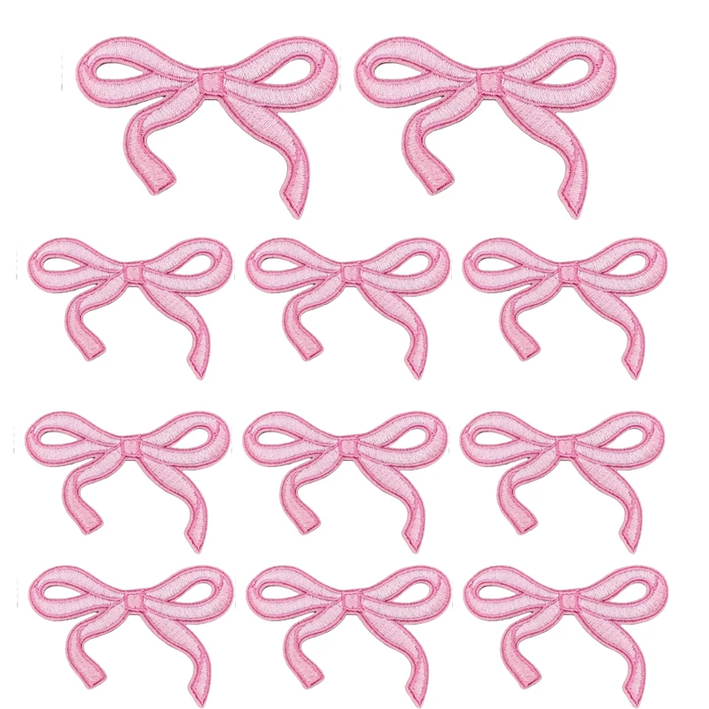 20 шт./компл. красочная вышитая нашивка с бантом-бабочкой железные нашивки для