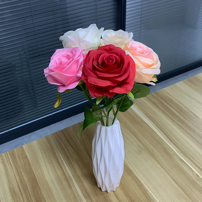 

Artificial Flowers Artificial Rose Gentleman Rose Silk Fake Flower Wedding Celebration Bridal Bouquet Home Party Decoration