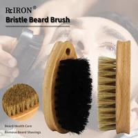 riron boar bristle shaving brush for mens beard care pocket comb facial cleaning mustache tools
