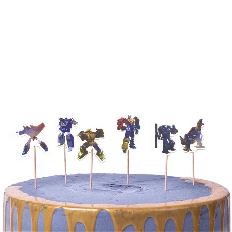 24 шт./набор Картонная машина Новый творческий рождественский зубочистка на праздничном торте.