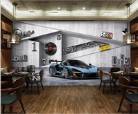 custom mural 3d photo wallpaper for walls in rolls industrial cement brick wall super sports car decor wall papers on the wall