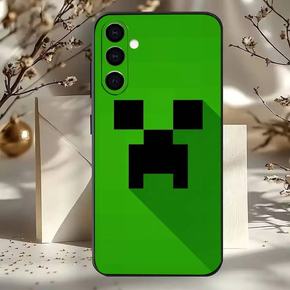 Фото Чехол для телефона Y-Green P-Pixel M-Monster C-Creeper для Samsung Galaxy A20, A21s, A22, A31, A32, A52, A53, A72, 73, A80, мягкий черный чехол №4