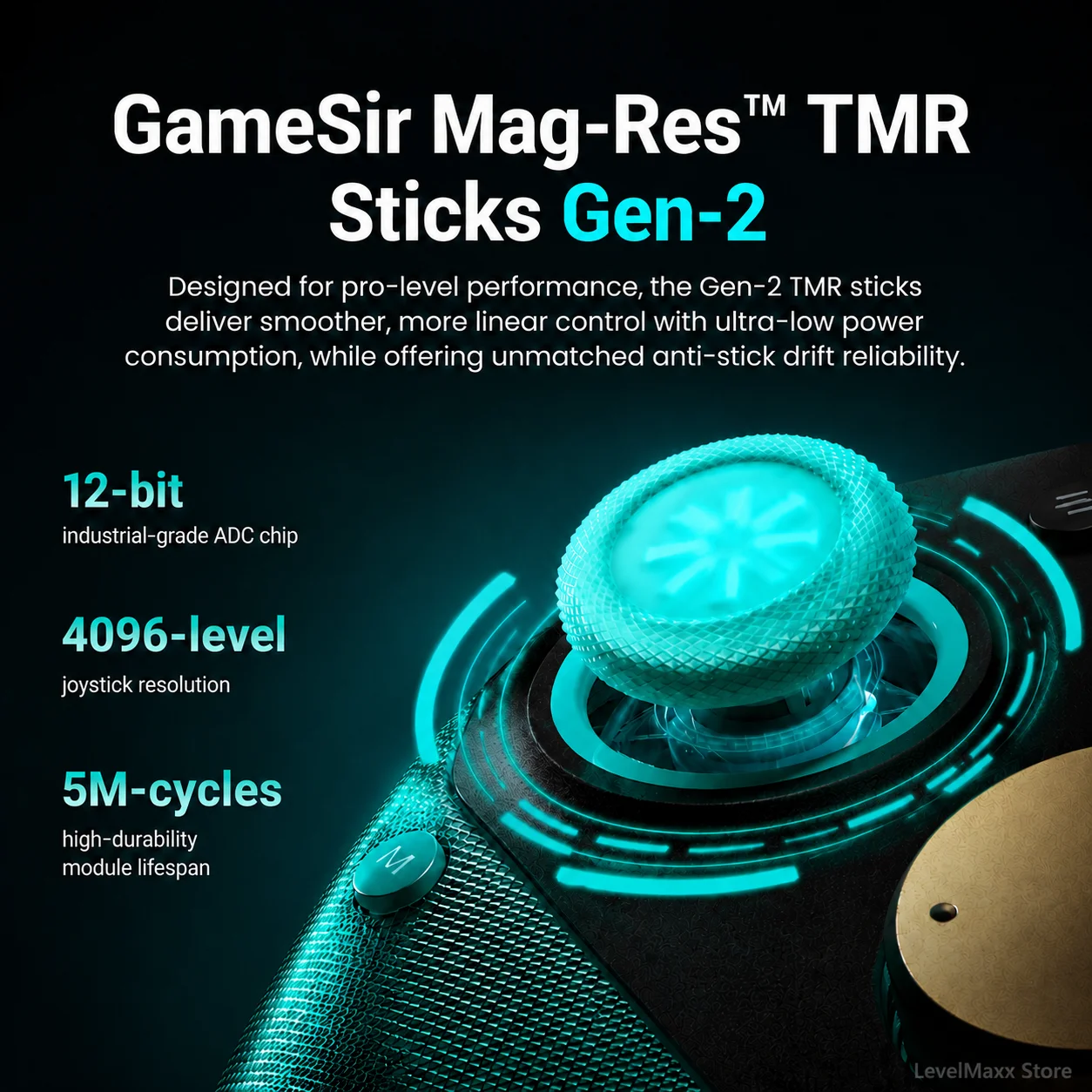 Фото Беспроводной геймпад GameSir G7 Pro 8K Aimlabs Edition для ПК, 8000 Гц частота опроса, Mag-Res ™   TMR Sticks Gen-2 №3