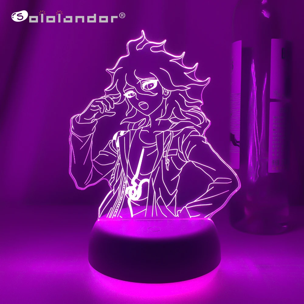 Светодиодная 3d-лампа в стиле аниме данганронпа декоративный ночсветильник для