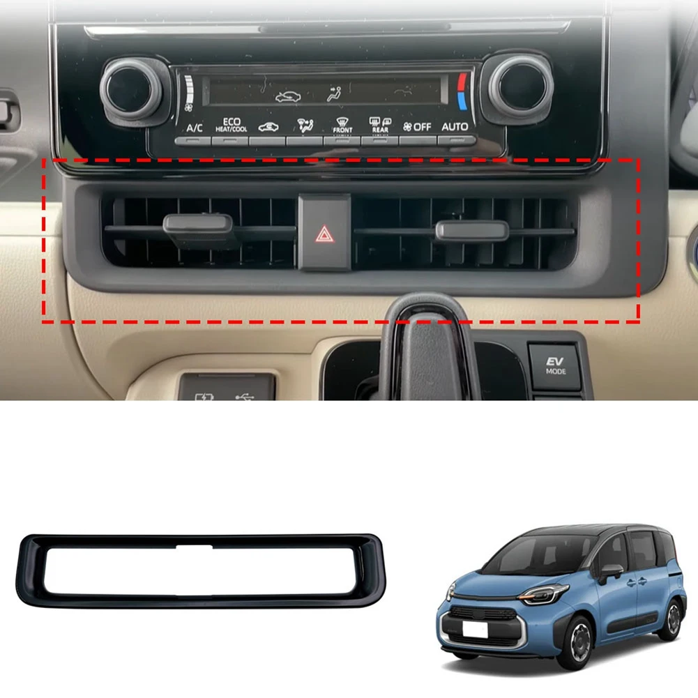 

Car Matte Silver Dashboard Center Console Air Vent A/C Outlet Frame Cover Trim for Toyota Sienta 10 Series 2023+