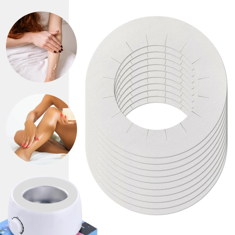 Фото Универсальное защитное кольцо для воскового аппарата, одноразовое, из бумаги с покрытием, для удаления волос, для нагревательного аппарата для воска №4