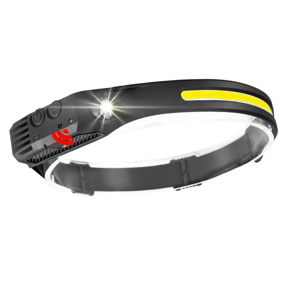 

1/2/3 Headlight Portable IPX4 Waterproof COB XPE 4 Gear Touch Control 200lm 3w USB Charging Headlamp Light Accessories