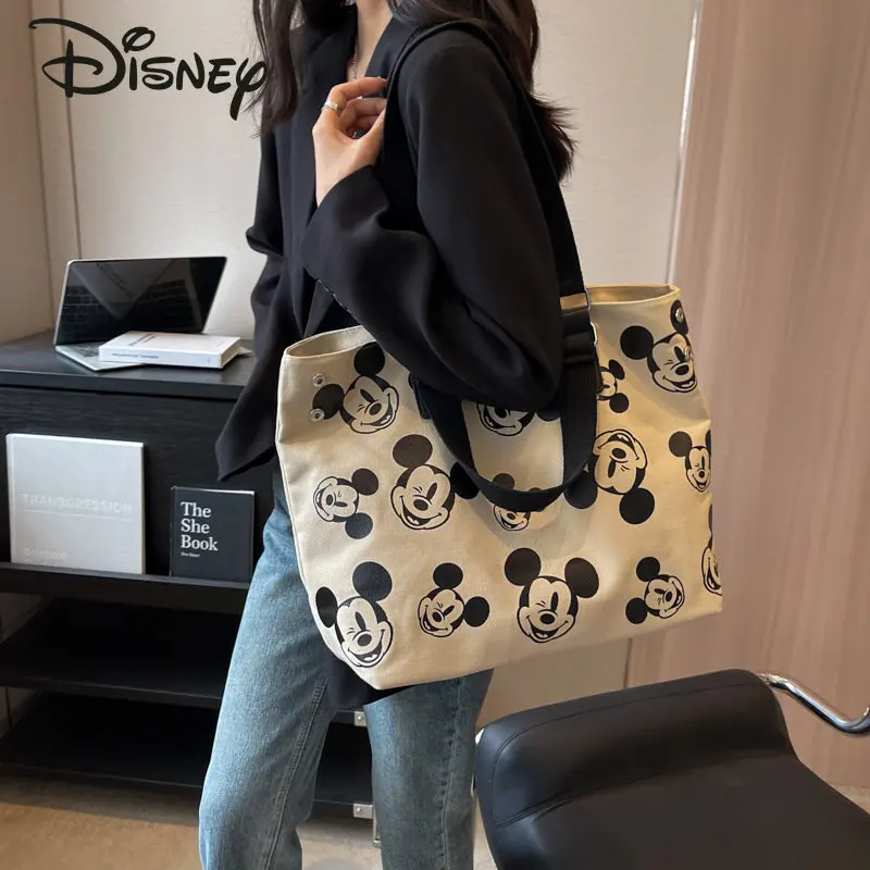 Disney Mickey New Women's Shoulder Bag Fashion High Quality Girls' Handbag Classic Large Capacity Casual Versatile Shopping Bag