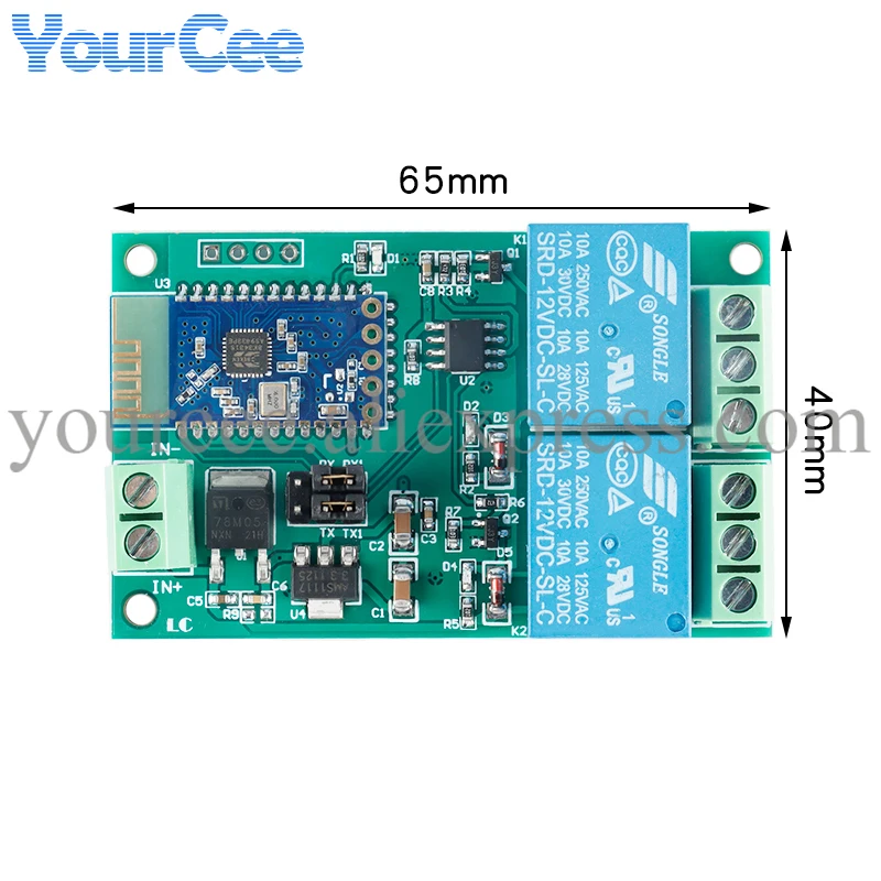 Релейный модуль совместимый с Bluetooth 1/2/4-канальный постоянный ток 5 В/12 В |