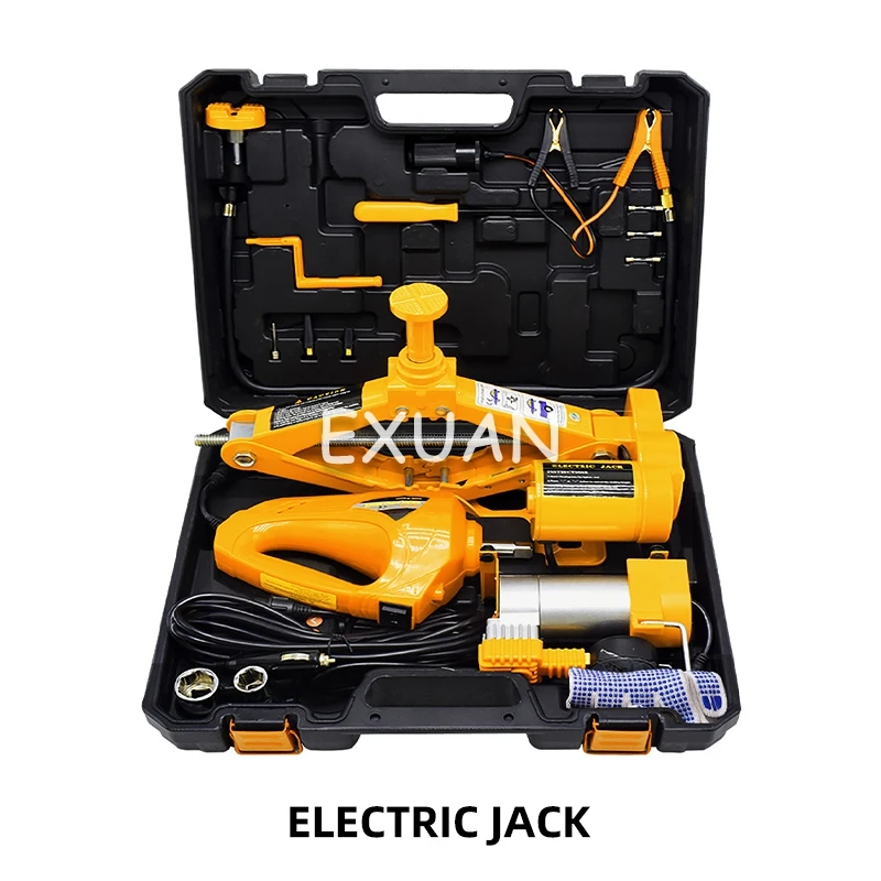 3 Ton Electric Car Jack Kit Lifting Set 12V 3 in 1 scissors car Jacks With Impact Wrench And Pump Auto Lift repair Tools