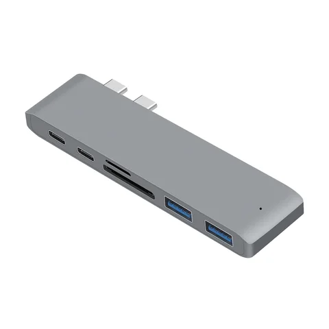 USB-концентратор 6 в 1, USB Type-C, адаптер для MacBook Pro/Air M1 M2 2021 2020 2019 Thunderbolt 3, USB 2018, устройство для чтения SD-и TF-карт