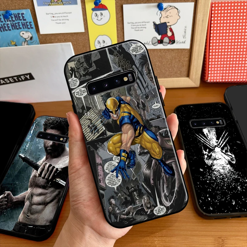 

Marvel X-Men Wolverine Case For Samsung Galaxy S10 S9 S8 Plus Lite S10E For Samsung S10 5G Phone Case Carcasa Coque Black Soft