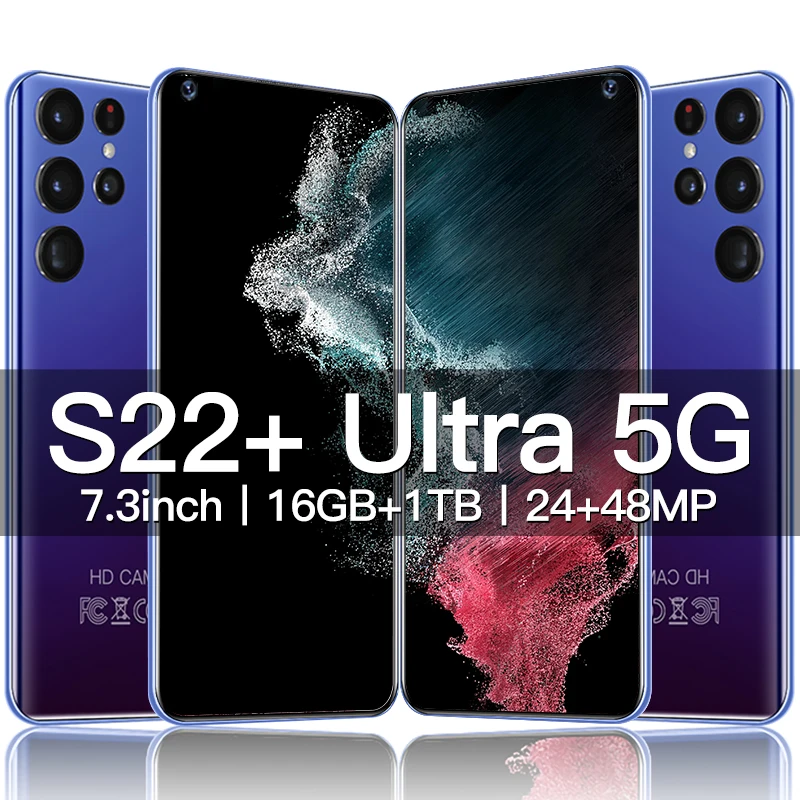 

2022 S22 Ultra Global Version 7.3 inch Smartphone 16GB+1TB 6800mAh 48MP Mobile Phones 5G Network Unlocked Smartphone Celulares