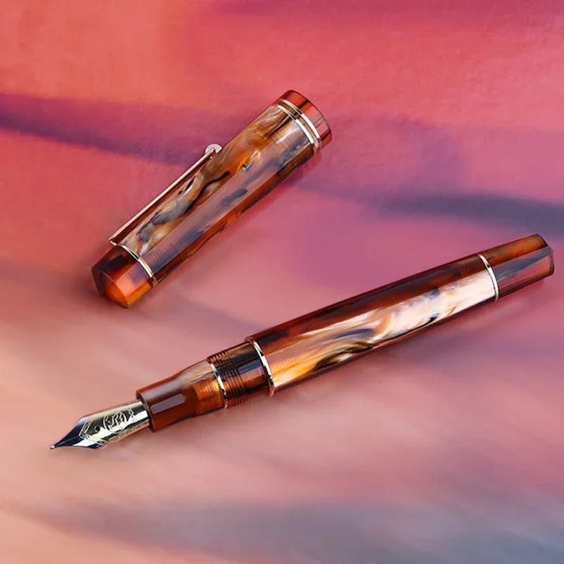Фото Ручка MAJOHN Craftsman M800 немецкая двухцветная позолоченная, ручка для письма, практики каллиграфии, подарок для взрослых и студентов №1