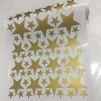 163pcsset mixed size 3 9cm cartoon gold starry wall sticker for kids child rooms decoration art mural cute stars wall decals