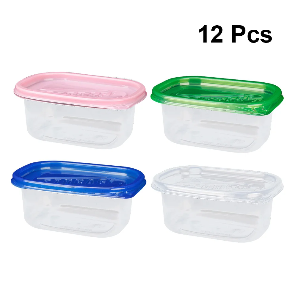 

12 Pcs Snacks Packing Crisper Small Food Containers Mini Fridge Refrigerator Fruit Plastic Go