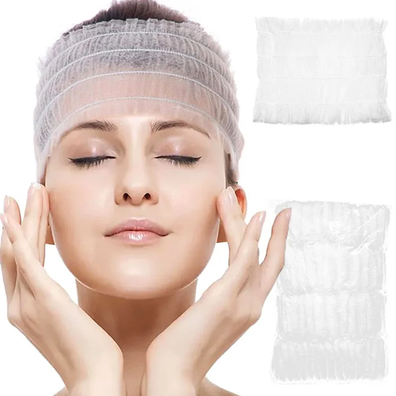 

100 шт., Одноразовые эластичные нетканые повязки для волос