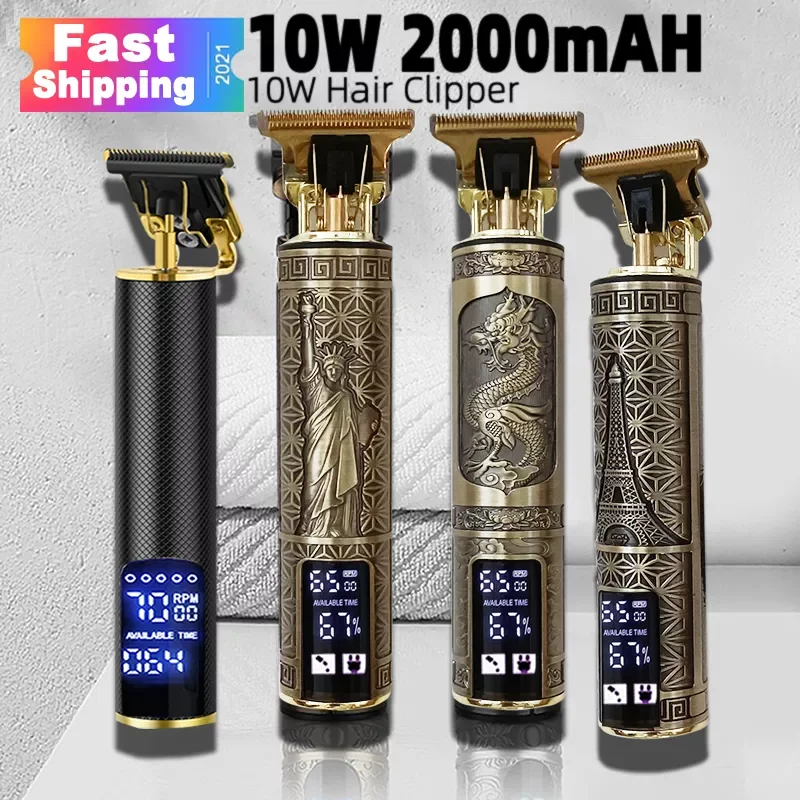 

2022 New USB rechargeable Hair Trimmer barber LCD Hair Clipper Machine hair cutting Beard Trimmer for Men haircut Styling tool