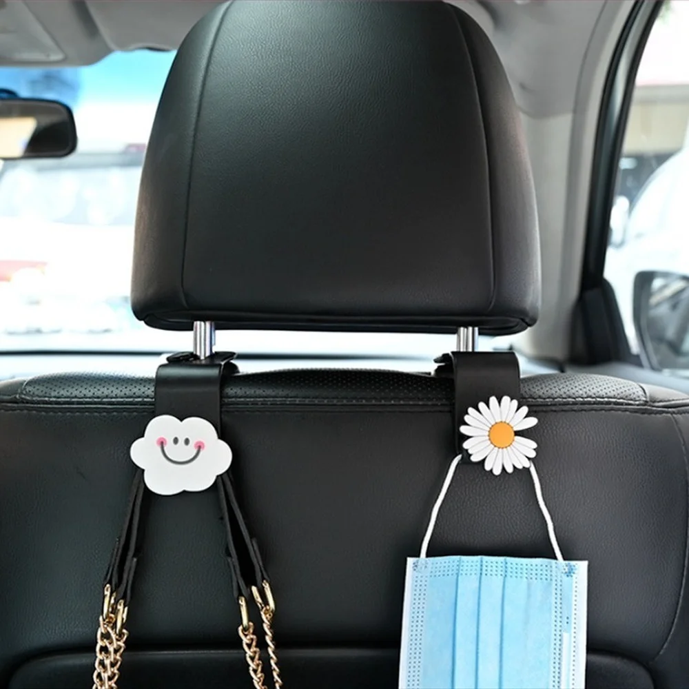 

1Pcs Cartoon Car Rear Seat Hooks Back Seat Hidden Hanger Shopping Bag Rack Storage Organizer Car Interior Ornaments Accessories
