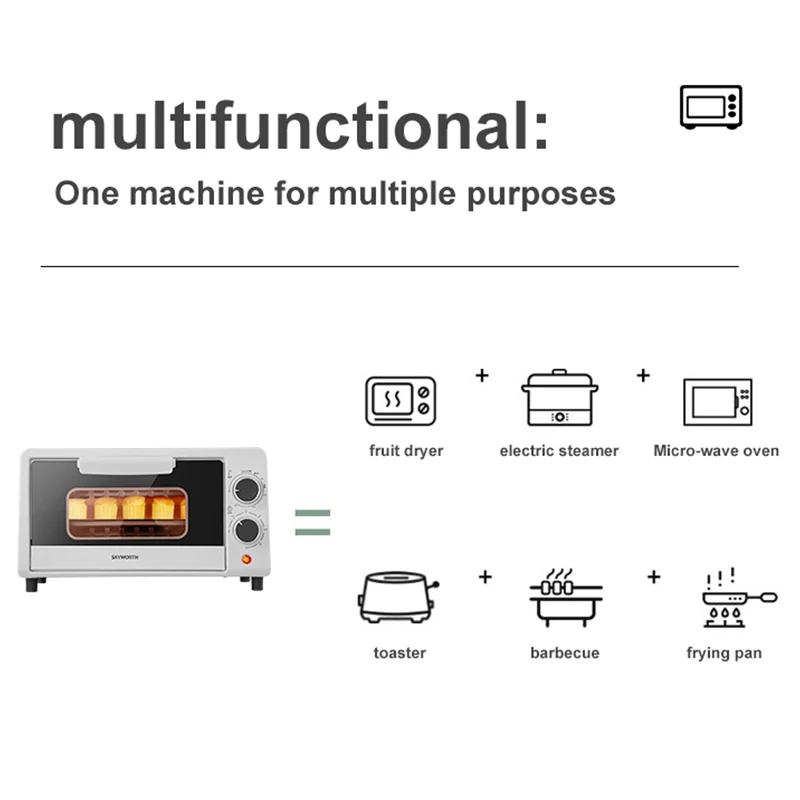 12L электрическая духовка мини многофункциональная маленькая для выпечки