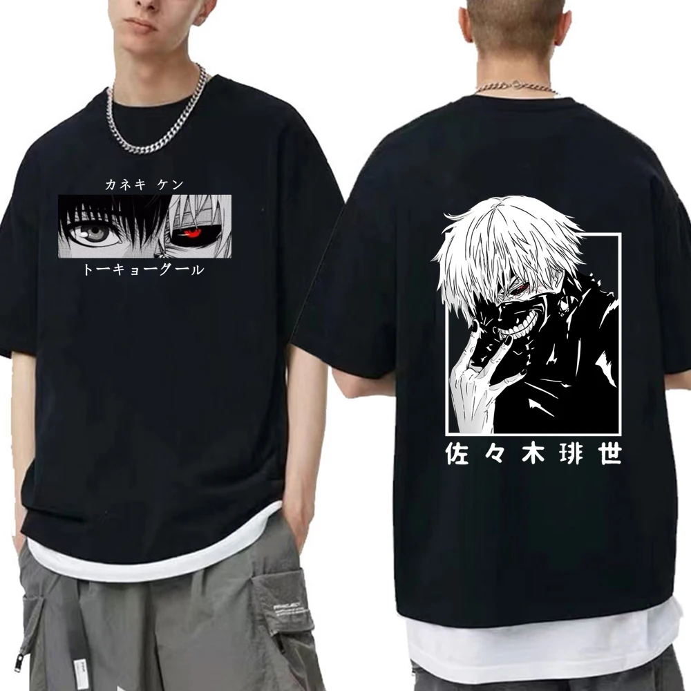 Футболка с японским аниме канеки Кен Токийский Гуль графическая футболка Манга