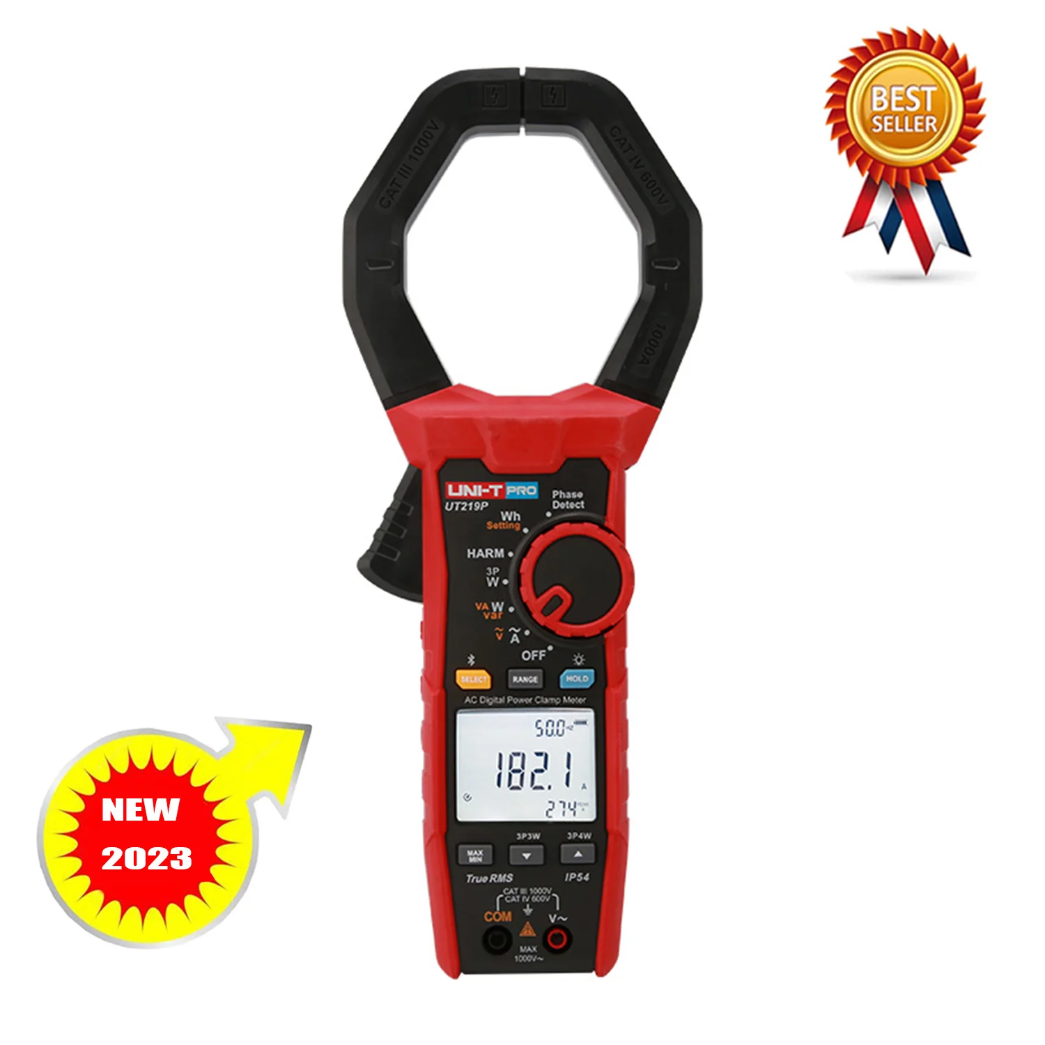 

UNI-T UT219P Power and Harmonics Clamp Meter Smart Harmonic Analysis/Phase Angle Current Test,AC Voltage Power Clamp Meter .