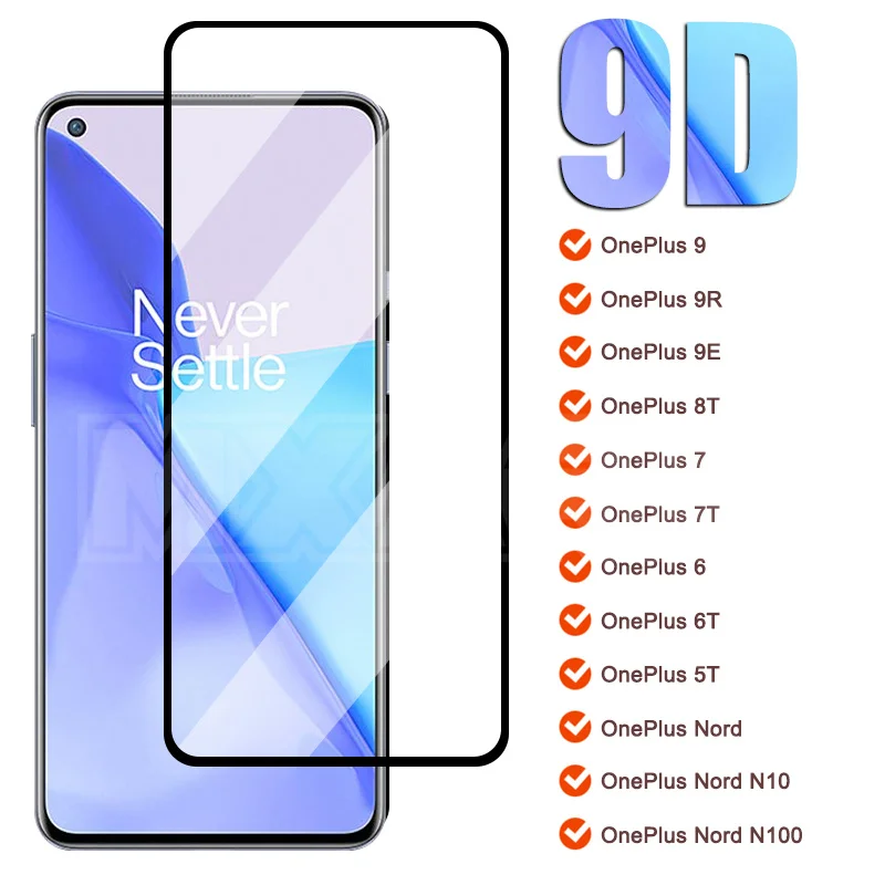 

Защитное стекло для Oneplus 9 9R 9E 8T 7 7T 1 + 6T One plus 5T, пленка для экрана Oneplus Nord N10 N100, стекло, 1-5 шт.