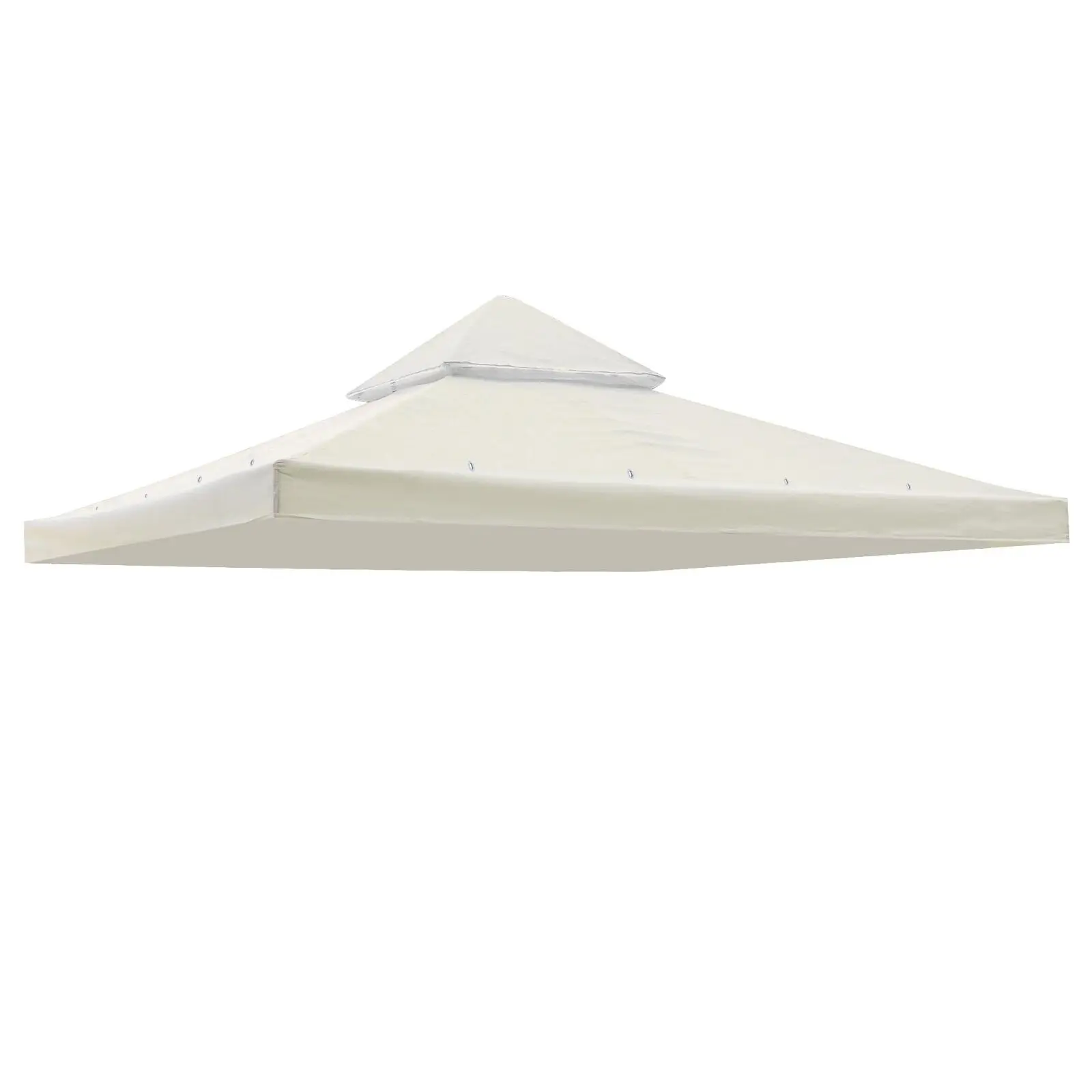 

9.76ft X 9.76ft 2-tier Tent Top Gazebo Canopy Replacement UV30+ Ivory White