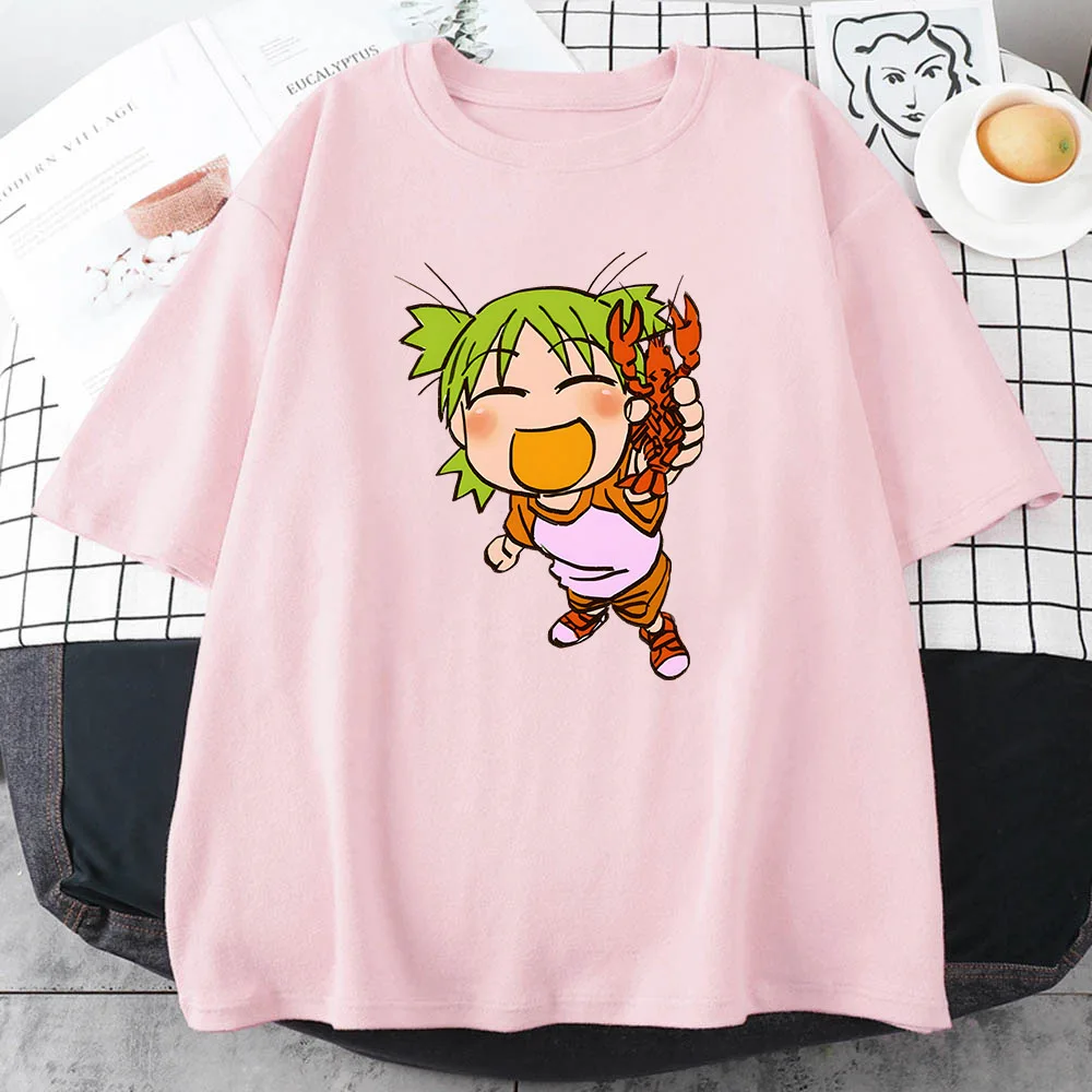 

Azumanga Daioh Yotsuba T-shirts Women Cartoon Comedy Slice of Life Tshirts 100% Cotton T Shirts Japanese Anime Tees Short Sleeve