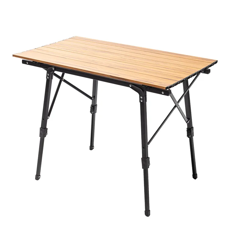 

Outdoor liftable table aluminum alloy egg roll table camping rectangular picnic table portable folding table