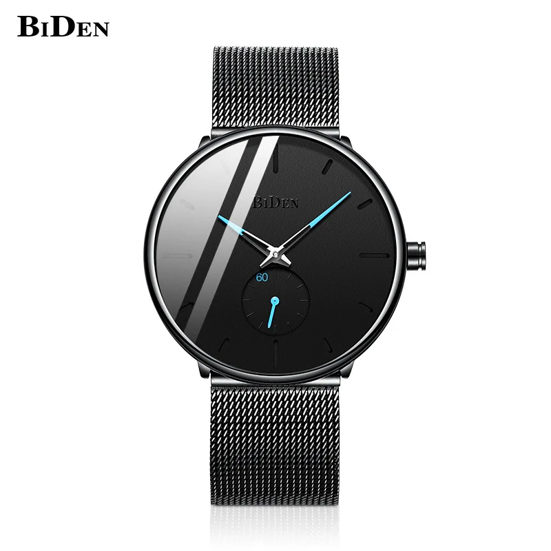

New high-grade watches the man contracted stainless steel mesh belt watch waterproof quartz watch for men
