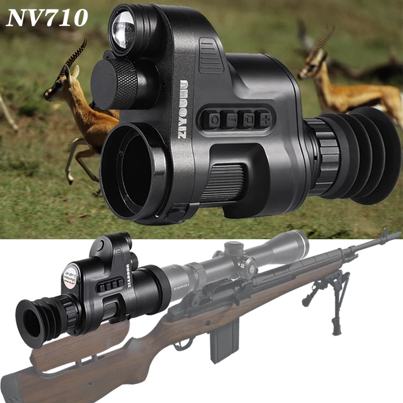 

HD Digital Night Vision Sighting Monocular Mounted Spotting Scope Reticle Aim Infrared Camera Rangefinder for Hunting