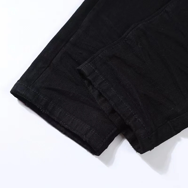 2023 Fashion Brand Men's Jeans Streetwear Skinny Ripped High Waist Skinny Denim Trousers Casual Slim Fit Pencil Punk StylePants