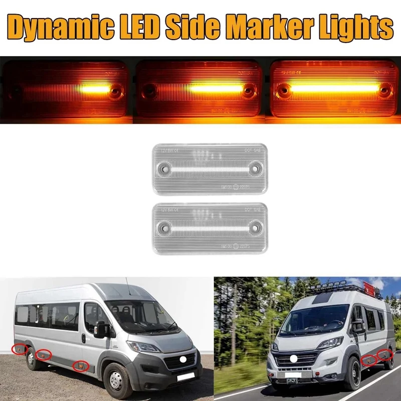 

Car Dynamic LED Side Marker Light Turn Signal Light For Iveco Fiat Ducato Citroen Relay Peugeot Boxer Renault VOLVO