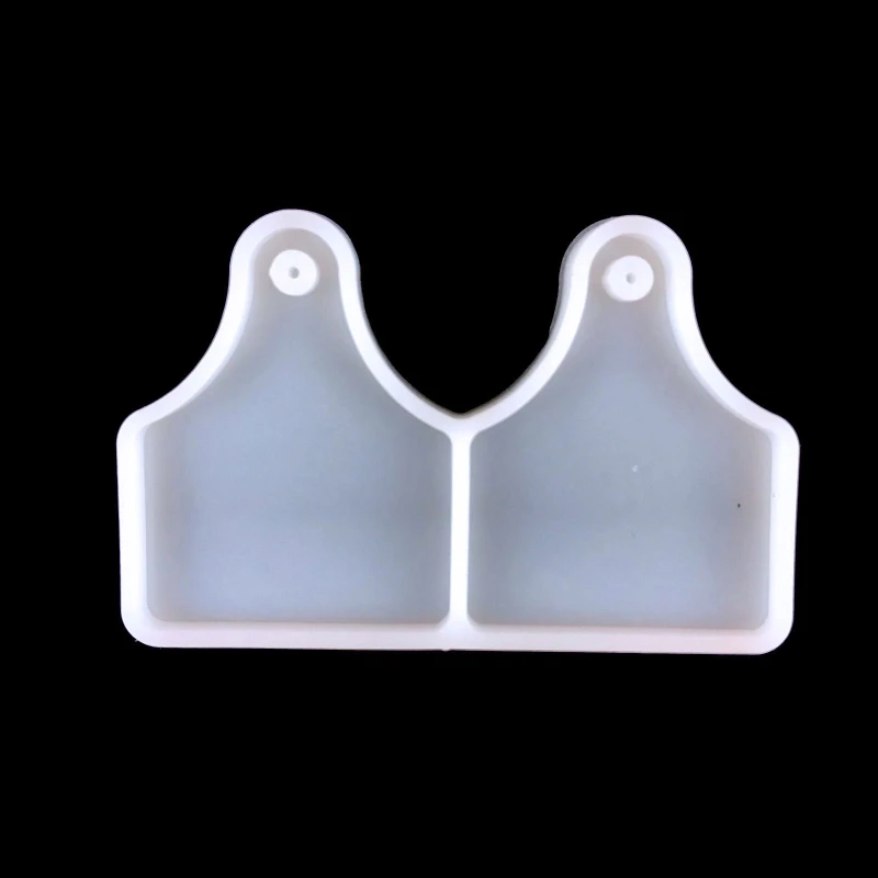 

95AB 1x/2x Pair Earrings Mold Epoxy Mold DIY Earring Hanging Pendant Mold Keychain Jewelry Backpack Decors Silicone Mould for