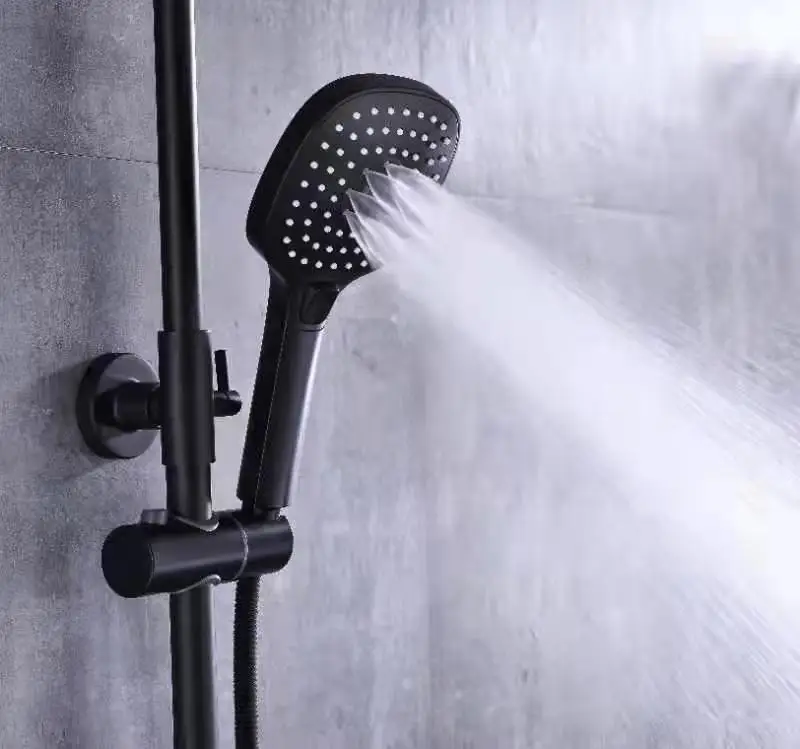 handheld rain shower head black kit head large high pressure with hose ceiling 360 hose holder accessories faucet for bathroom free global shipping