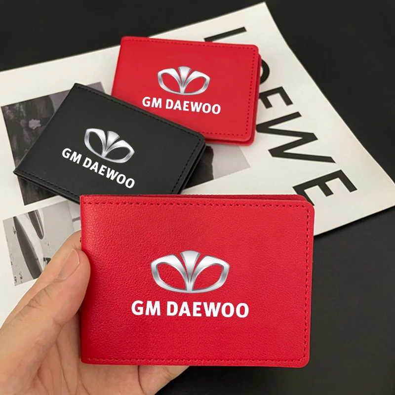 

For Daewoo Matiz Lanos Nubira Lacetti Kalos Magnus Tosca Leather Cover Driver License Holder Card Holder Wallet Case Accessories