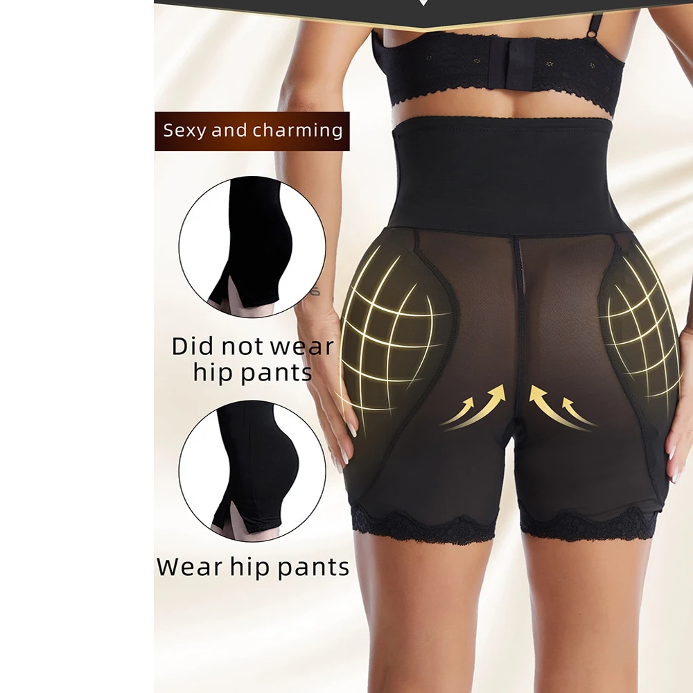 Women Butt Lifter Shapewear Panties High Waist Hip Enhancer Removable Hip Pads Waist Trainer Body Shaper for Buttocks