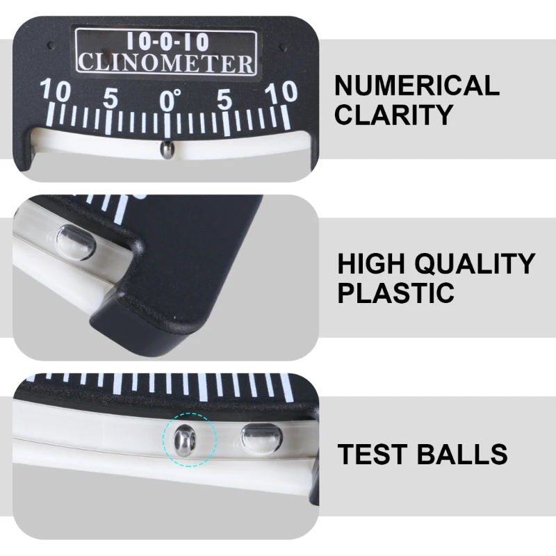10-0-10 Инклинометр Маленькие транспортиры Инструмент для измерения углов
