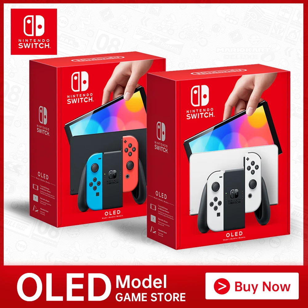 Игровая консоль Nintendo Switch на органических светодиодах с 7-дюймовым OLED-экраном Joy-Con