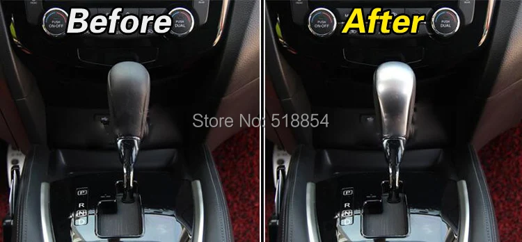 Наклейка для 2014 2015 NISSAN ROGUE X-TRAIL SENTRA AT AUTOMATIC чехол рычага переключения передач CHROME