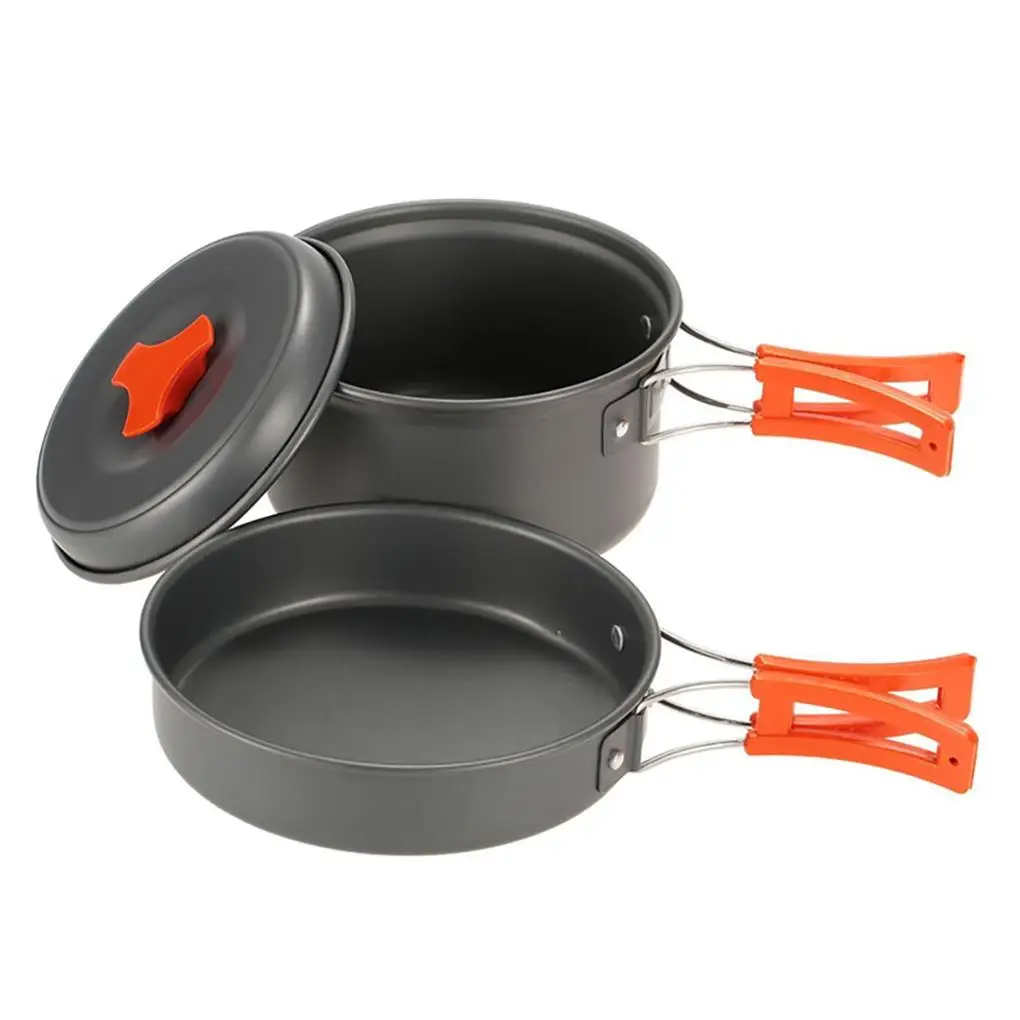 

Outdoor Camping Pot Set 1-2 People Picnic Pots And Pans Portable Boiler
