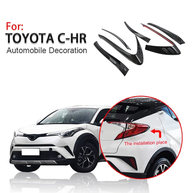 

Автомобильный задний фонарь, Накладка для заднего стоп-сигнала, полоски для заднего стоп-сигнала, отделка для внешнего стиля для Toyota C-HR CHR C HR...