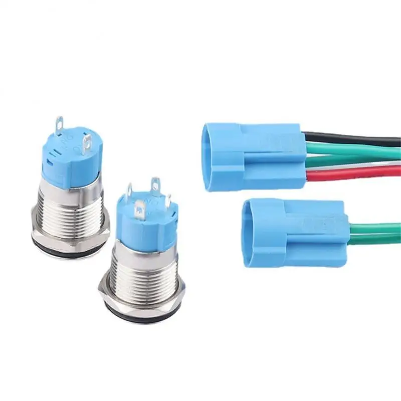 

12mm Metal Button Switch Self-locking Self-duplex With Light Start Power Button Switch Momentary Self-locking Waterproof Button