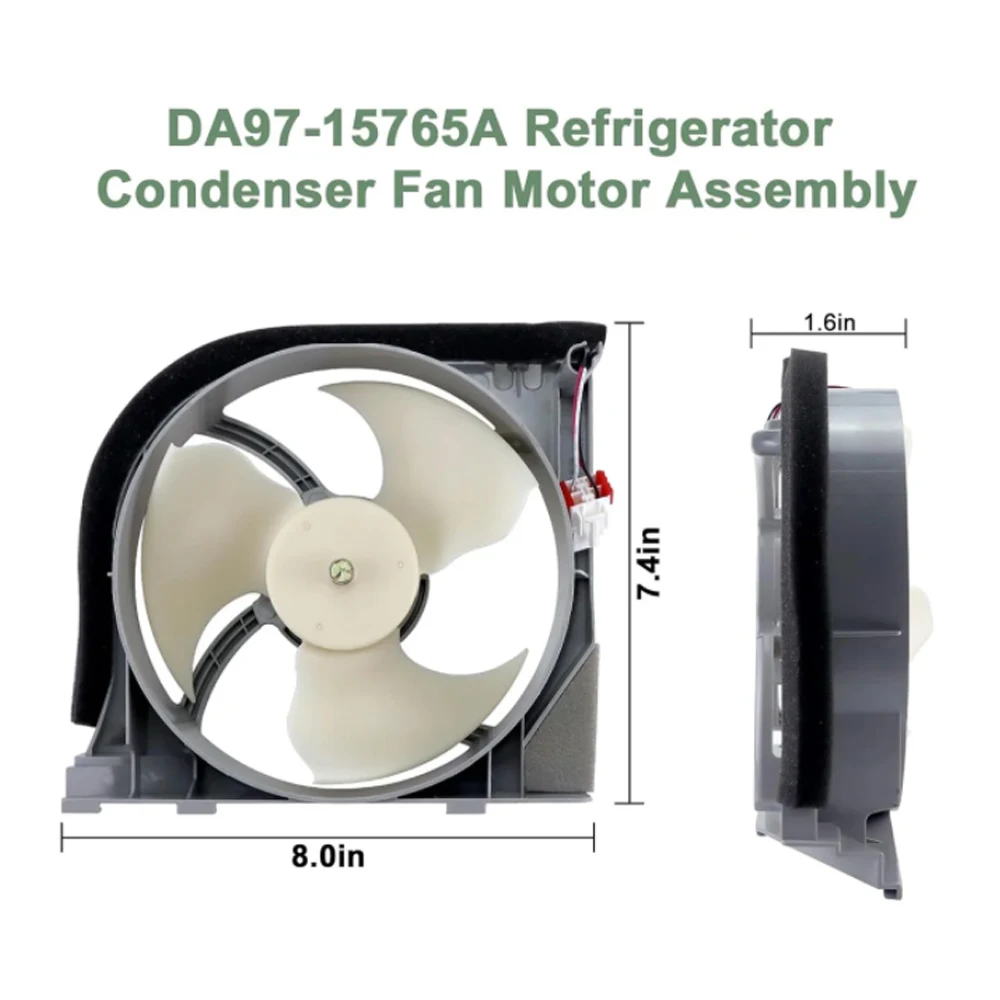 Замена конденсаторного вентилятора холодильника Samsung — совместимая модель DA97-15765A / 15765C