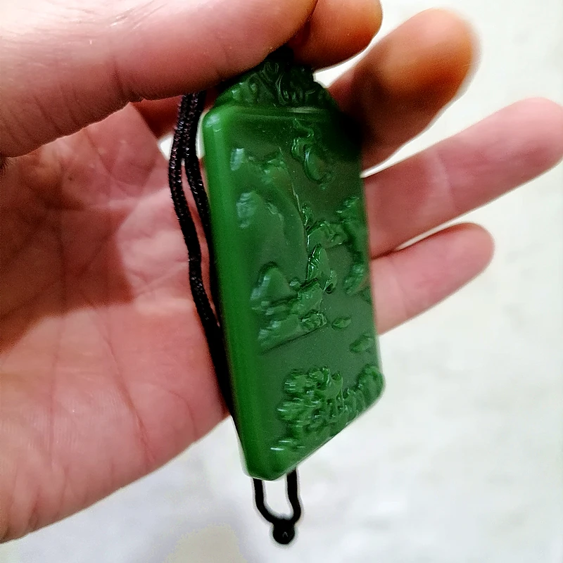 Подвеска из натурального черного обсидиана ювелирное изделие бутика ручной