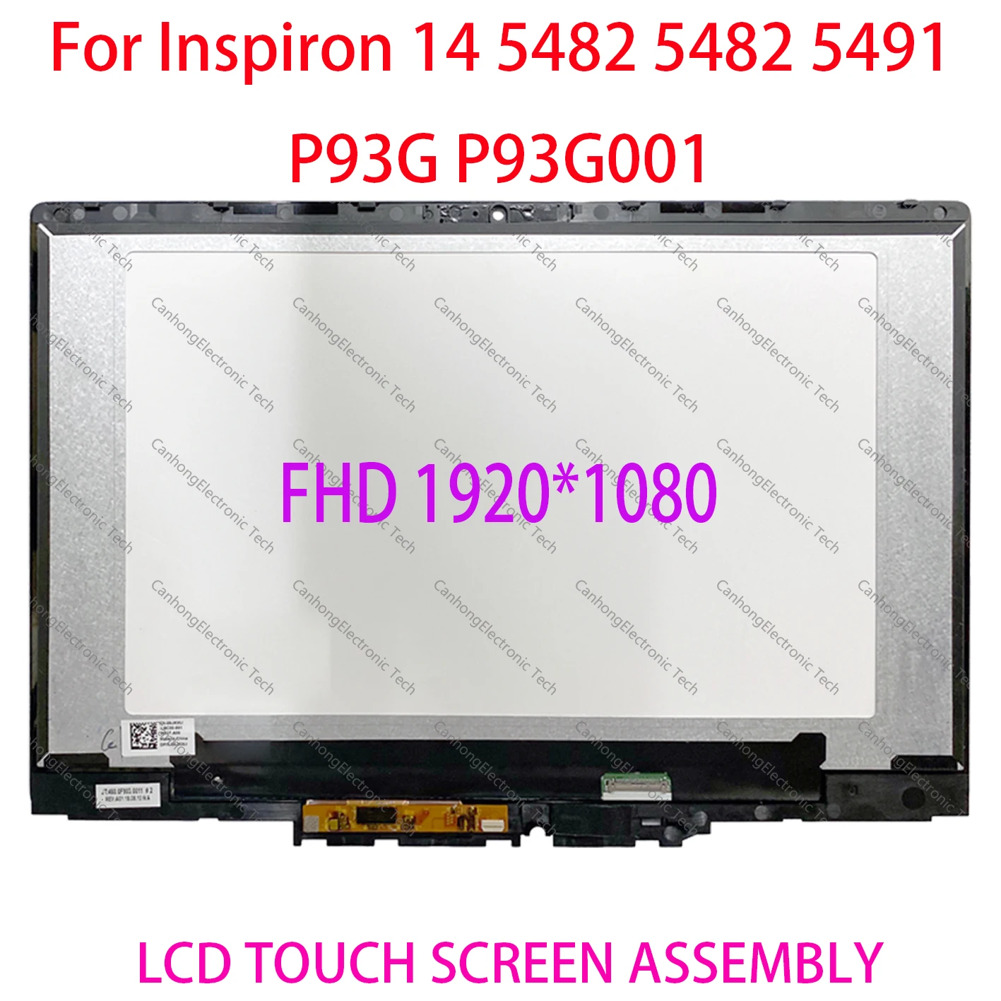 Original para Dell Inspiron 14 5482 5485 5491 2-em1 P93g P93g001 1920*1080 Lcd Tela de Toque Digitador Assembléia Substituição Tela de LCD do laptop