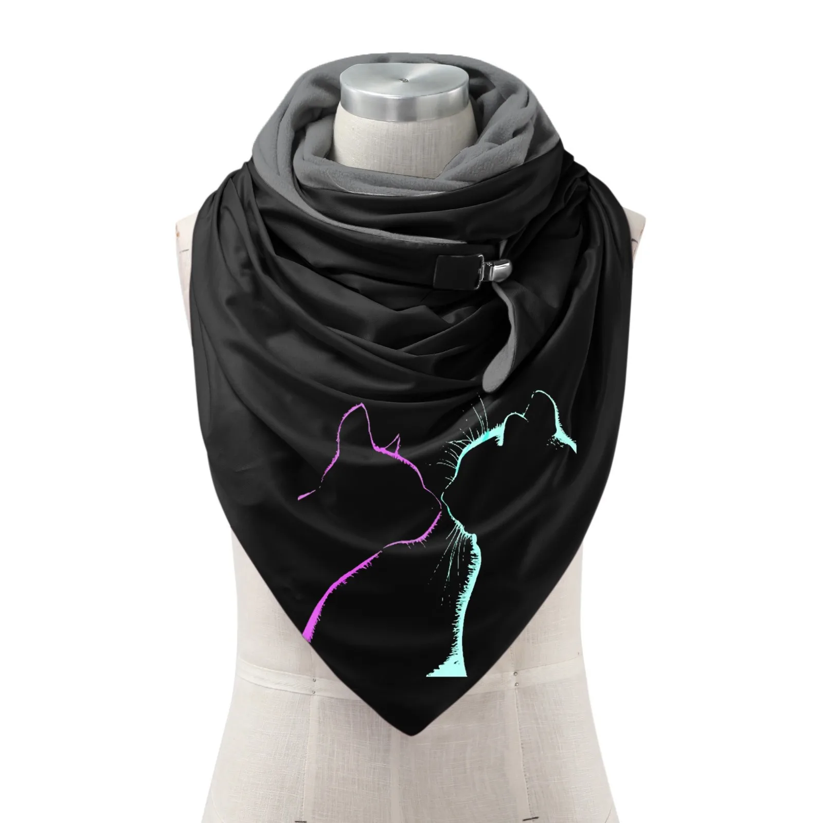 

Женский легкий клетчатый шарф, модные мягкие шали и шарфы с принтом, повседневные теплые перчатки и шарф на пуговицах для женщин