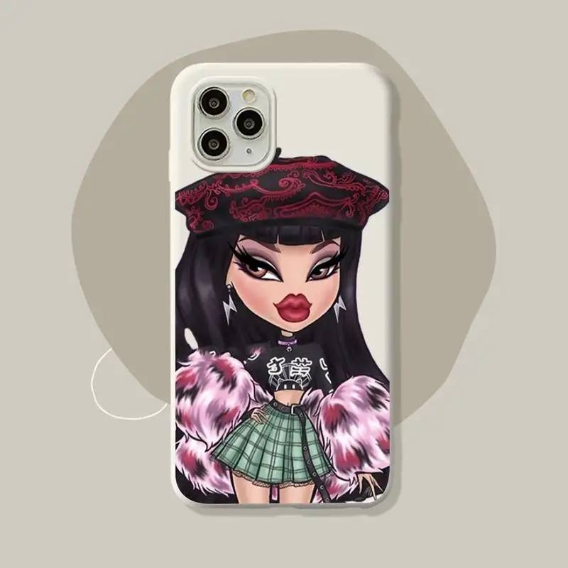 Фото Модный чехол для телефона с куклой для iPhone 11 12 13 Mini Pro Xs Max 8 7 6 6S Plus X XR, однотонный чехол карамельных цветов №2