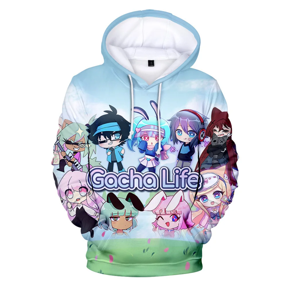 

Gacha life 3d print hoodies anime men women's streetwear game oversized sweaters hoodie harajuku kids boys girls tops clothes